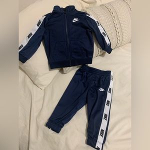 Nike Navy Two Piece Tracksuit with White Trim size 9M